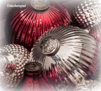PTMD Christbaumkugel 'Livia' aus Glas silber 8 cm