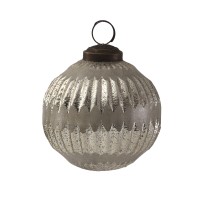 PTMD Christbaumkugel 'Yoana' aus Glas silber 10 cm