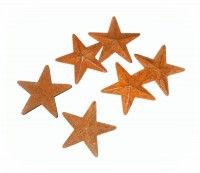 Stern Metall rost 5 cm 12er-Set
