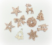 Streudeko 'X-Mas' aus Holz 24er-Set