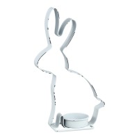 PTMD Teelichthalter 'Hase' aus Metall 20 cm