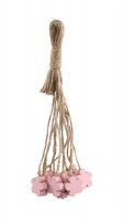 PTMD Dekohnger 'Blte' aus Holz rosa 16er-Set