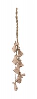 PTMD Dekohnger 'Hase' aus Holz rosa 8er-Set