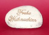 Stein 'Frohe Weihnachten' aus Polyresin 9 cm