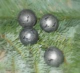 Deko-Kugeln aus Metall anthrazit 2,8 cm 12er-Set
