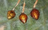 PTMD Christbaumschmuck 'Zapfen' aus Glas goldorange 6er-Set