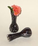 PTMD Vase aus Glas blau 13,5 cm 2er-Set
