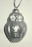 Dekohnger 'Eule' aus Glas silber 2er-Set