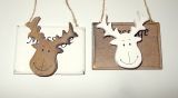 Memohalter 'Elch' aus Holz 2er-Set