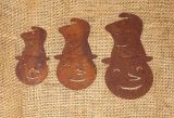 Schneemann aus Metall mit Rostfinish 3er-Set