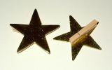 Holzklammer 'Stern' gold 6er-Set