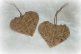 Dekohnger 'Herz' aus Jute 4er-Set