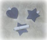 Holzklammer 'Herz und Stern' 12er-Set