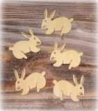 Streudeko 'Hase' aus Holz 48er-Set