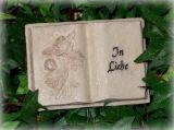 Grabdekoration Buch 'In Liebe' aus Polyresin 9,5 cm