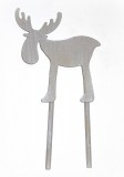 Dekostecker 'Elch' aus Metall 6 cm 4er-Set
