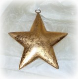 Dekohänger 'Stern' aus Aluminium gold 14 cm