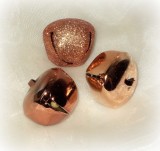 Dekokugel 'Glckchen' aus Metall kupfer 3,5 cm 6er-Set