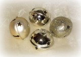 Dekokugel 'Glckchen' aus Metall gold 4,5 cm 8er-Set