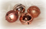 Dekokugel 'Glckchen' aus Metall kupfer 4,5 cm 8er-Set