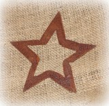 Stern aus Metall mit Rostfinish 14 cm