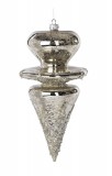 PTMD Dekohnger 'Zapfen' aus Glas silber 30 cm
