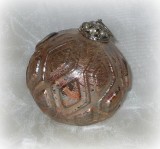 PTMD Christbaumkugel 'Raute' aus Glas gold 8 cm