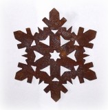 Schneeflocke aus Metall mit Rostfinish 20 cm