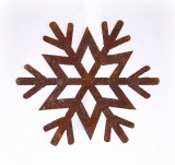 Schneeflocke aus Metall mit Rostfinish 20 cm