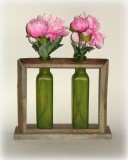 PTMD Vasen in Holzrahmen grün 28 cm