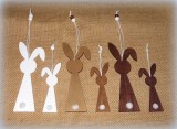 Dekohnger 'Hasi' aus Holz 6er-Set