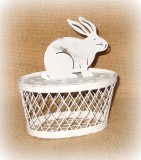 Dose 'Hase' aus Metall 12 cm