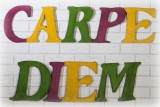 Wanddekoration 'Carpe Diem' aus Metall 90 cm