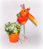 Blumentopfhalter 'Crazy Bird' aus Metall 36 cm