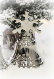 Glocke 'Schneeflocke' aus Aluminium 10 cm