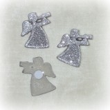 Streudeko 'Engel' aus Polyresin silber 16er-Set