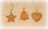 Dekohnger 'Weihnachten' aus Metall mit Rostfinish 6er-Set