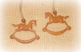 Dekohnger 'Schaukelpferd' aus Metall mit Rostfinish 4er-Set
