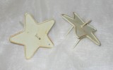 Kerzenhalter 'Stern' aus Metall creme 2er-Set
