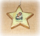 PTMD Dekohnger 'Stern Weihnachtskinder' aus Holz 10 cm