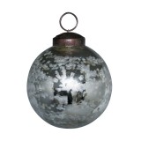 PTMD Christbaumkugel 'Odyn' aus Glas silber 7 cm
