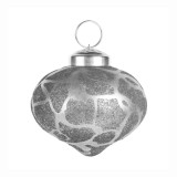PTMD Christbaumschmuck 'Zwiebel' aus Glas grau 9 cm