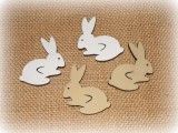 Streudeko 'Hasen' aus Holz 24er-Set
