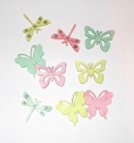 Streudeko 'Schmetterling und Libelle' aus Holz 36er-Set