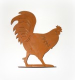 Hahn aus Metall mit Rostfinish 20 cm
