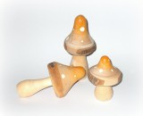 Pilze aus Holz 3er-Set