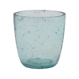 PTMD Teelichthalter aus Glas blau 7 cm