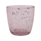 PTMD Teelichthalter aus Glas rosa 7 cm
