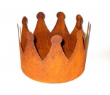 Krone aus Metall mit Rostfinish 40 cm