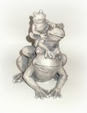 Froschfamilie aus Polyresin 24 cm